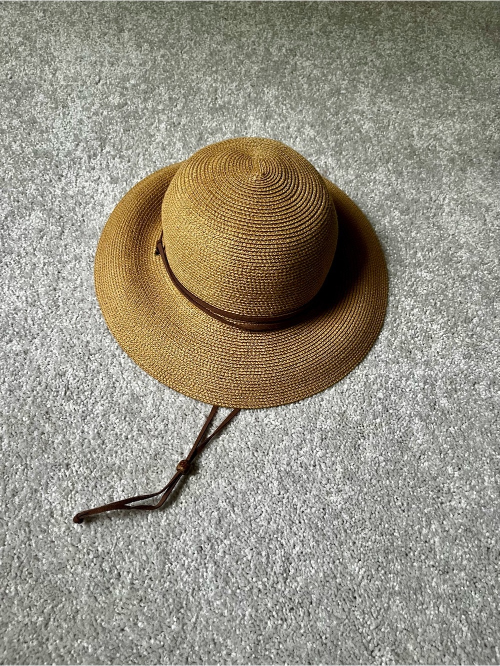 Straw Sun Hat with Chin Strap